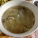 炒めキャベツの生姜スープ